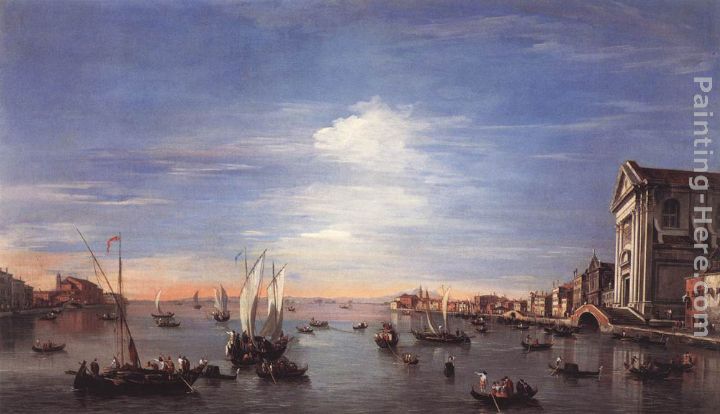 The Giudecca Canal with the Zattere painting - Francesco Guardi The Giudecca Canal with the Zattere art painting